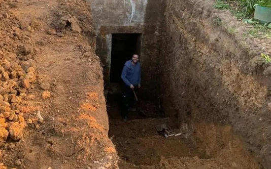 The bunker’s entrance had previously been blocked up in the 1960s - Shaun Tullier