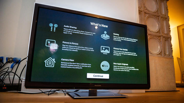 New features preview on TV screen