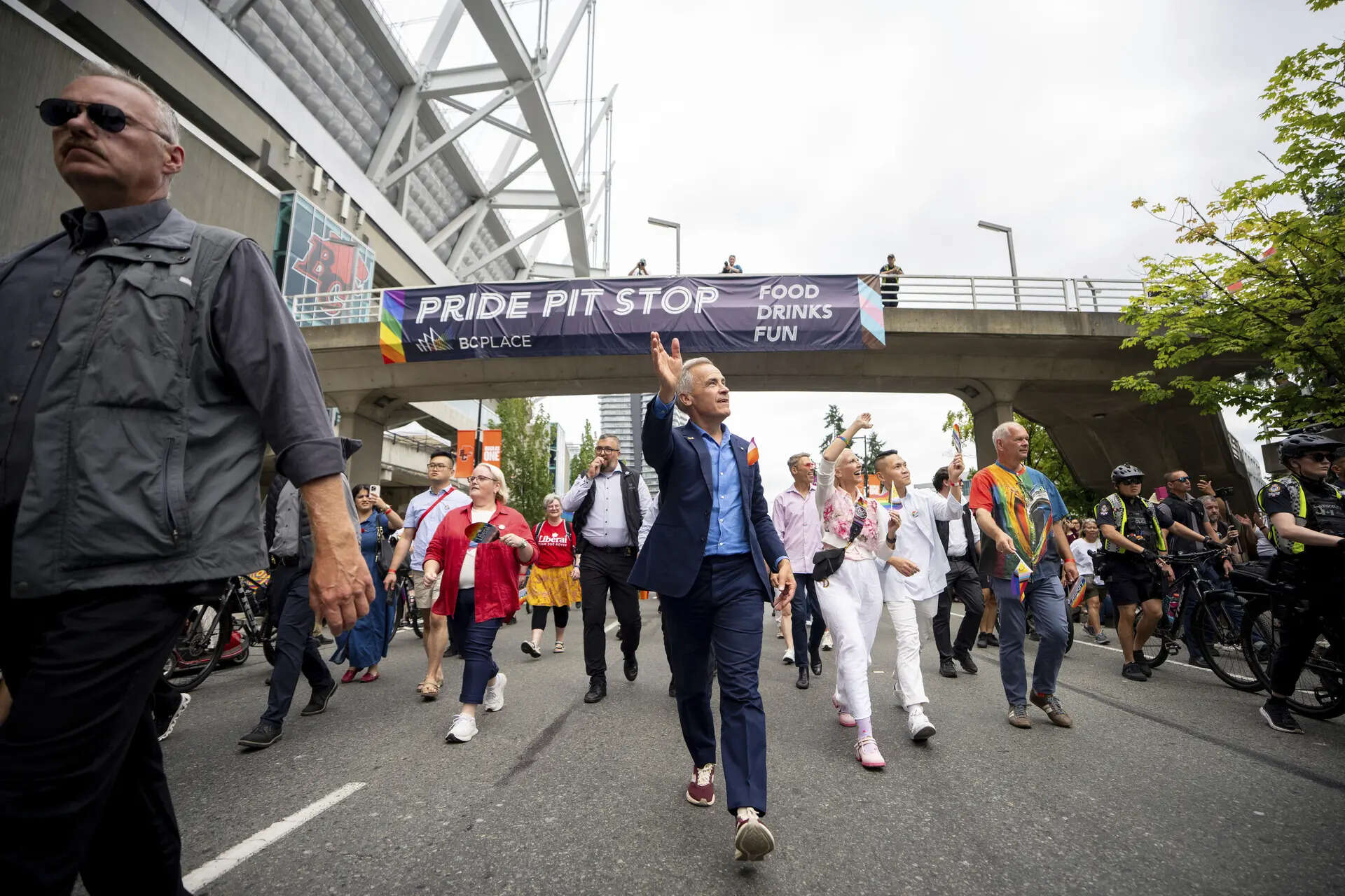 Mark Carney attends Vancouver Pride parade after high-stakes trade talks