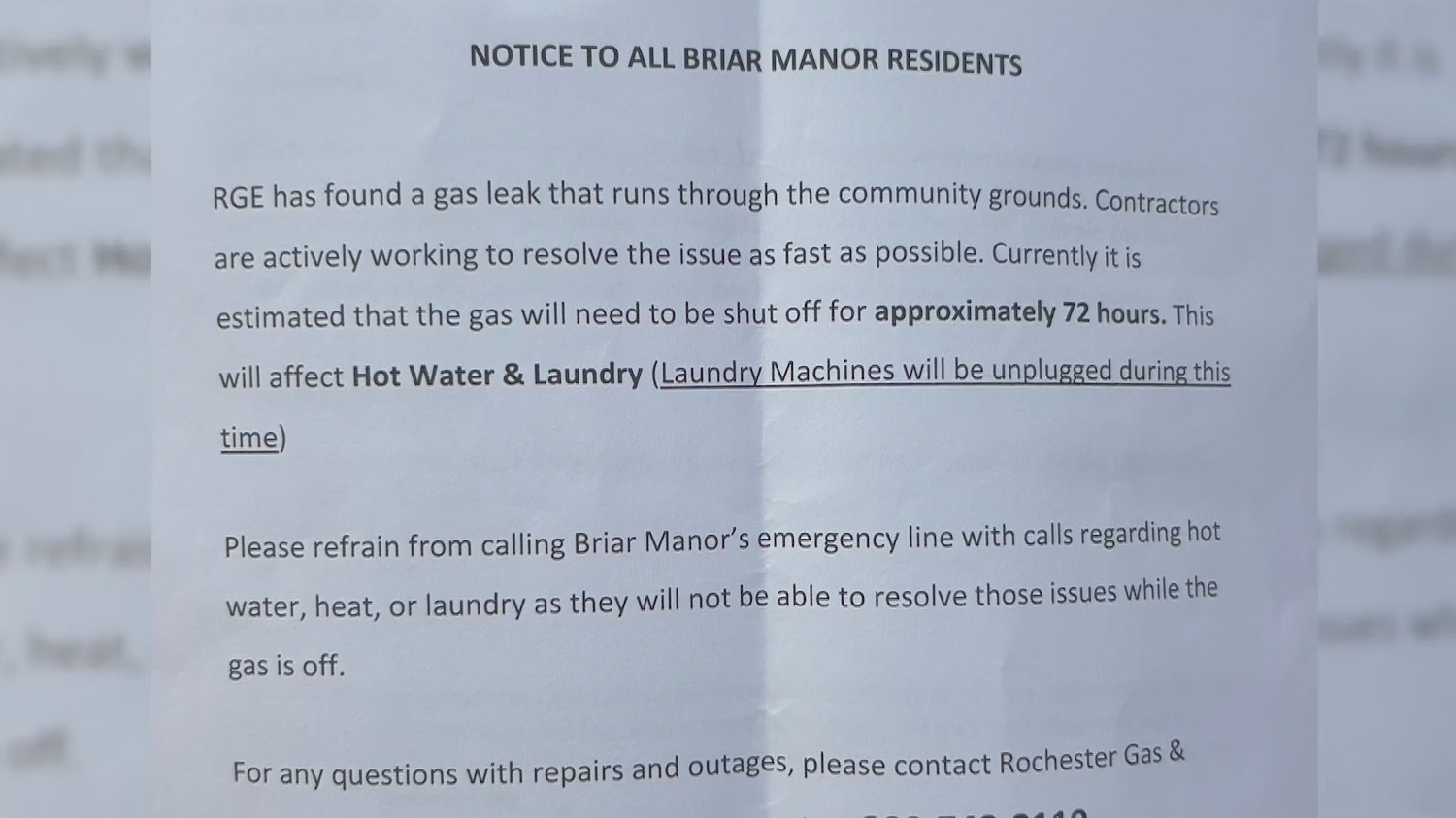 Continued gas leaks leave Briar Manor residents frustrated