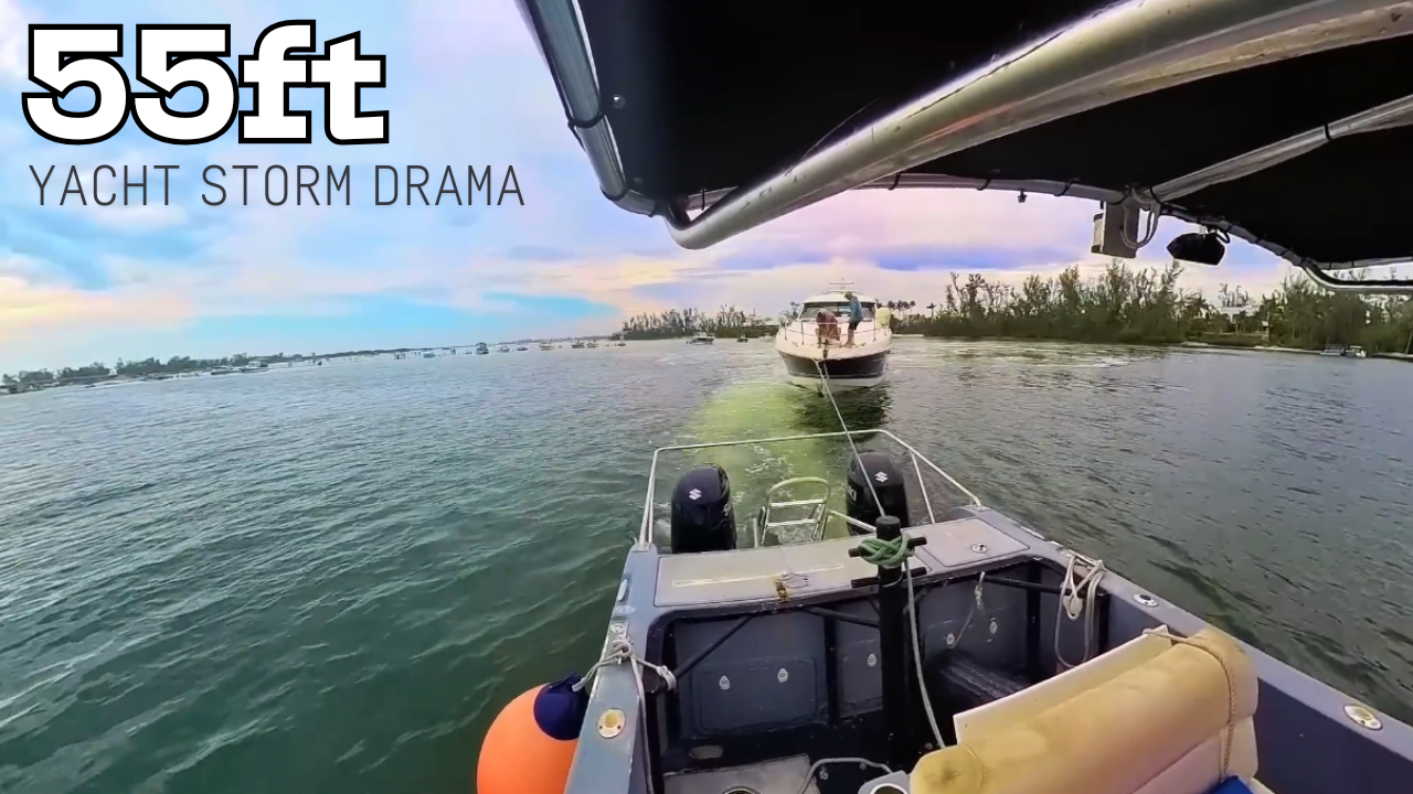 55ft SeaRay Yacht Goes Rogue During Thunderstorm