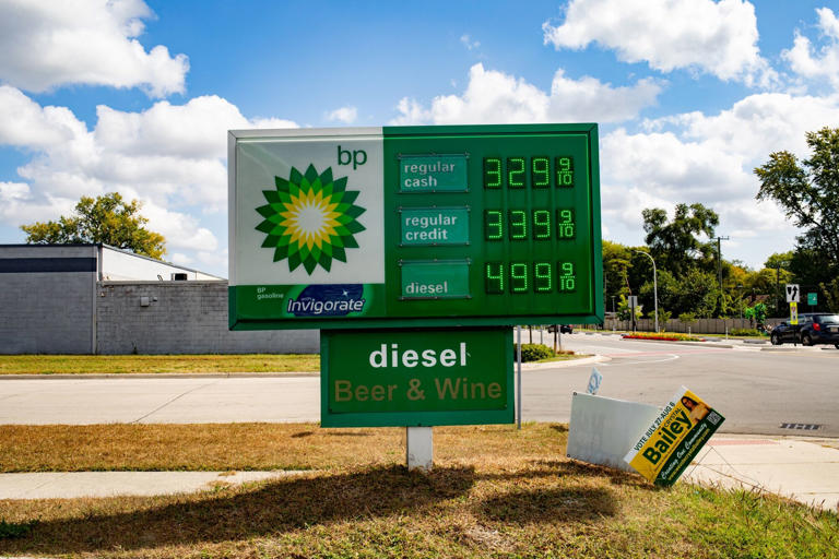 Posto da BP em Detroit, Michigan, EUA