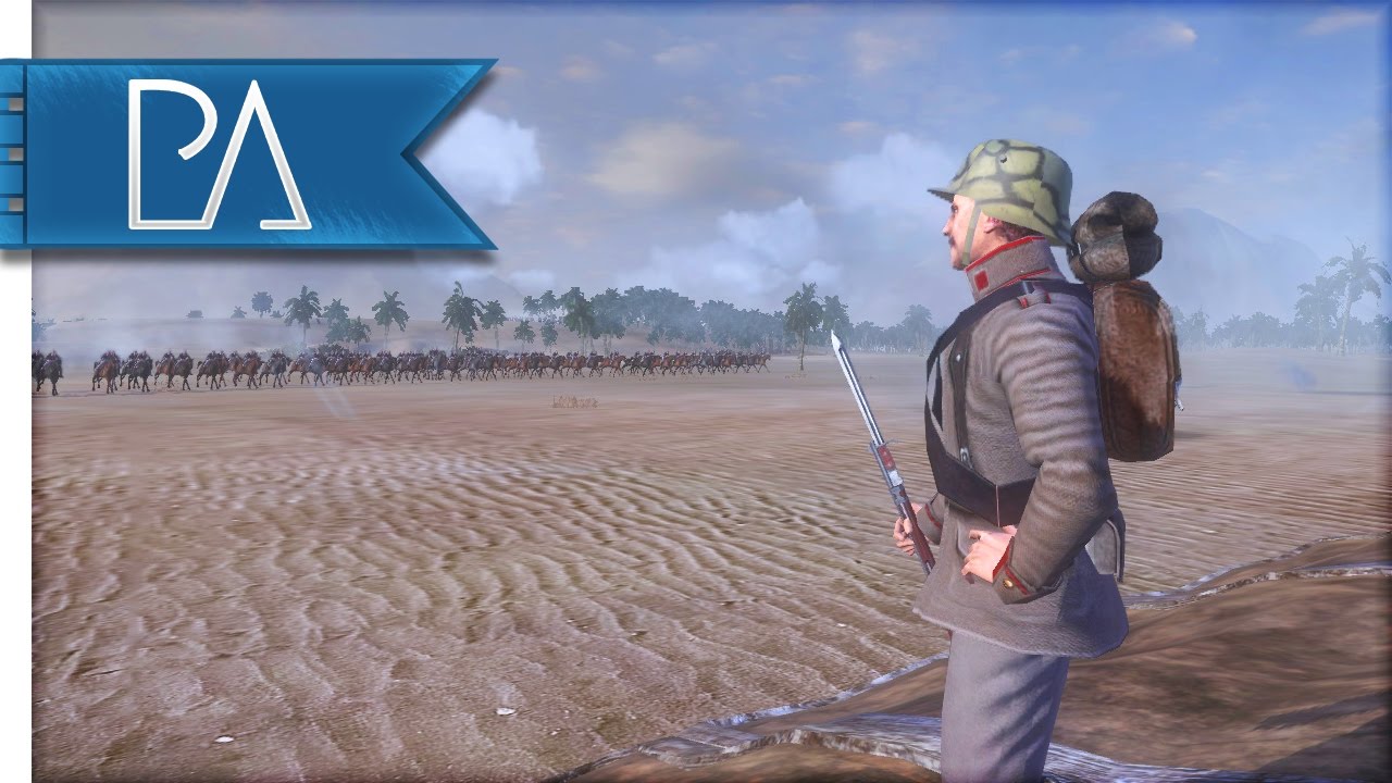 Intense WW1 desert battle - The Great War Total War mod gameplay