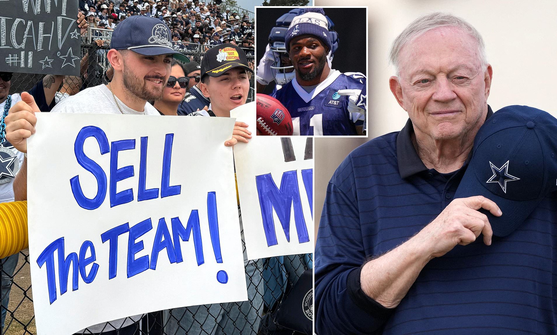 Furious Dallas Cowboys fans heckle controversial owner Jerry Jones, 82