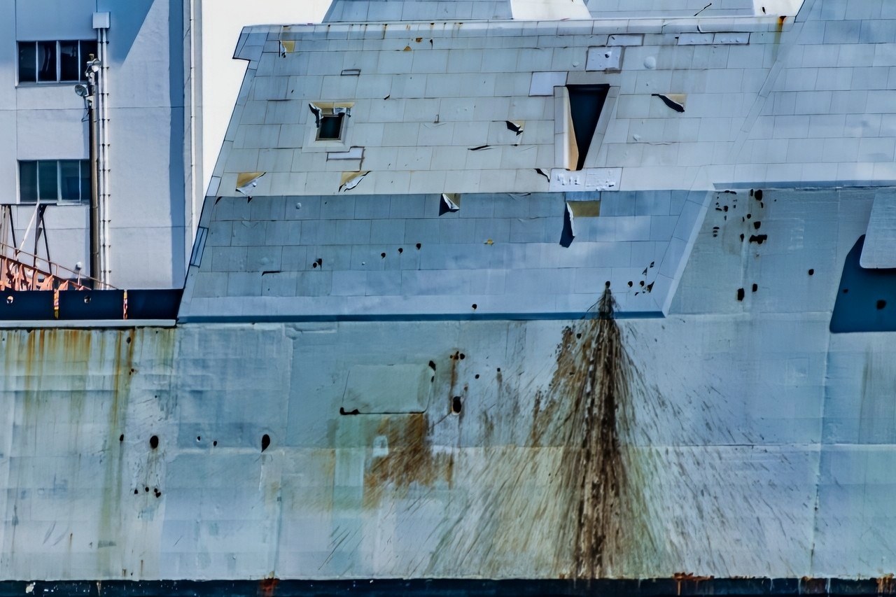 Is a U.S. Navy Zumwalt-Class Stealth Destroyer Supposed to Look Like This?