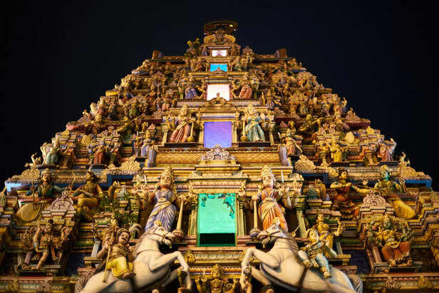 At Simhachalam Temple, a strange and sacred mystery unfolds. Lord Narasimha’s idol is kept covered in thick sandalwood paste throughout the year, veiling His fierce and fiery form.