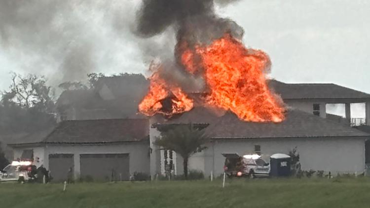 Massive flames seen from St. Augustine house fire Monday afternoon