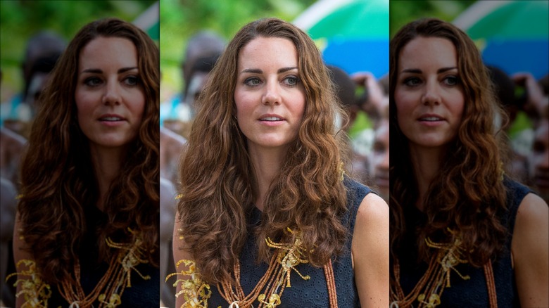 Kate Middleton with her natural hair