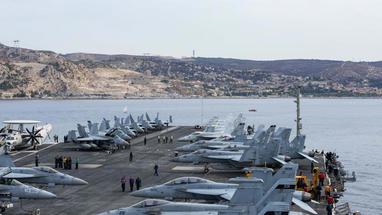 World's largest aircraft carrier USS Gerald R. Ford makes port visit in ...