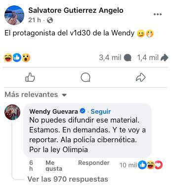 Wendy Guevara anuncia demanda contra influencer que difundió su video