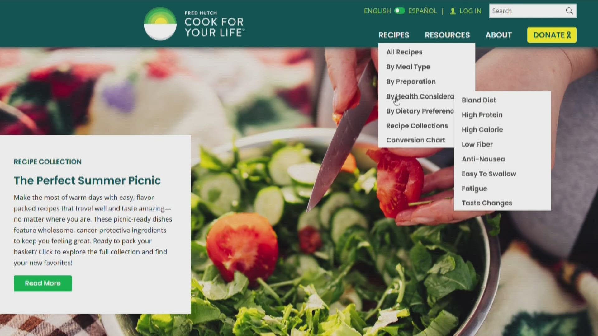 Preventing and surviving cancer through diet