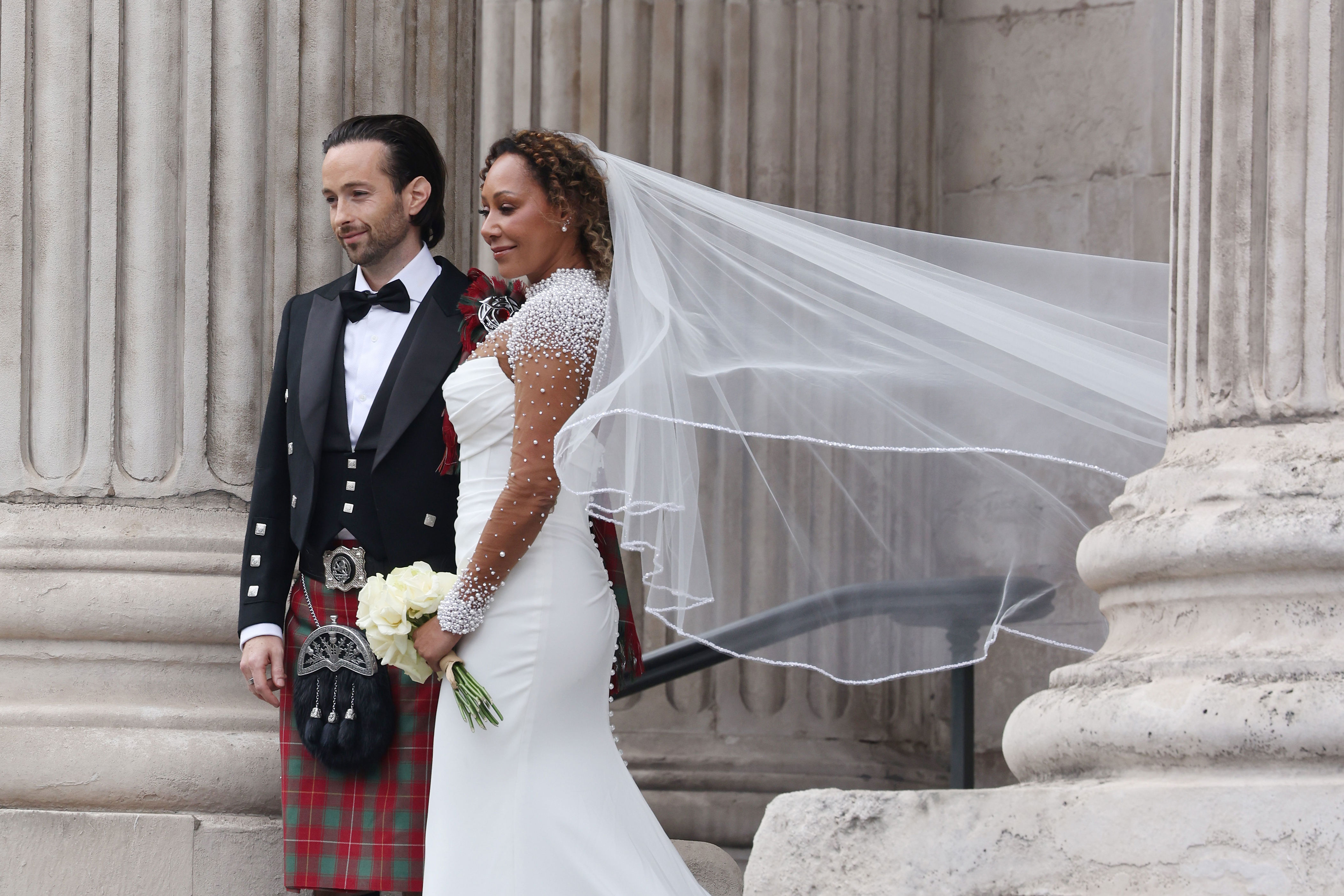 Mel B et Rory McPhee, lors de leur mariage en juillet 2025 à Londres.