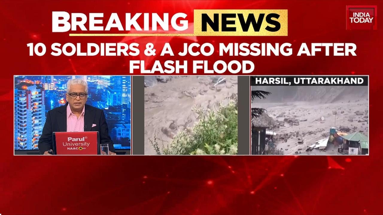 Uttarakhand Flash Flood 10 Soldiers Jco Missing In Uttarkashi S Dharali