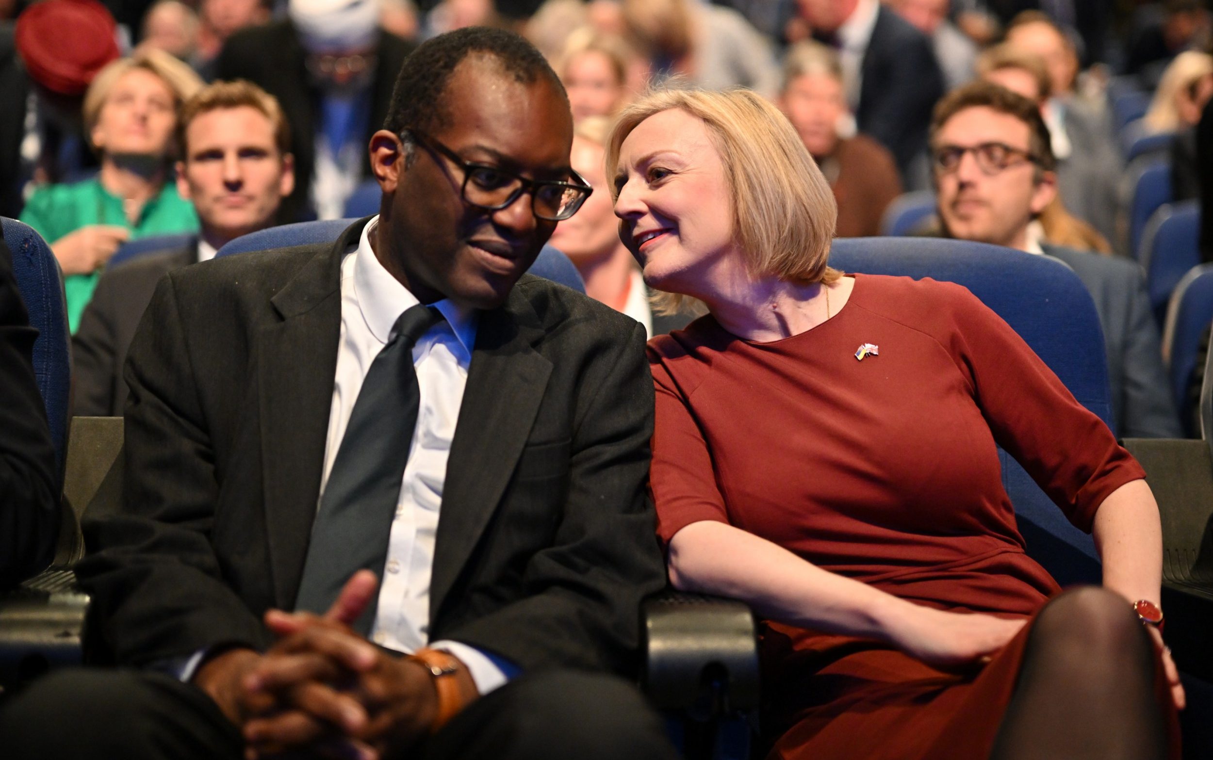 Liz Truss, the then prime minister, pictured in October 2022 with Kwasi Kwarteng, the then Chancellor