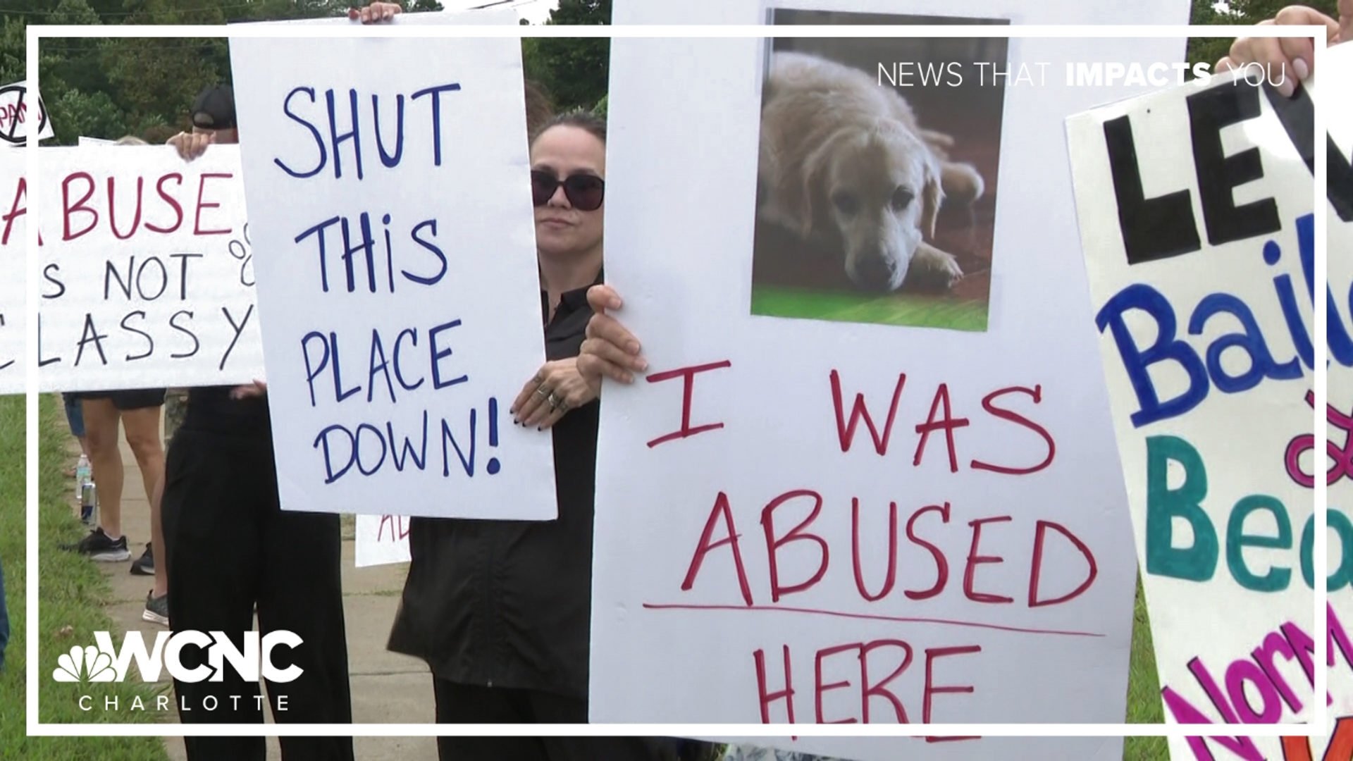Pet parents protest at Classy Critters in Mooresville, North Carolina