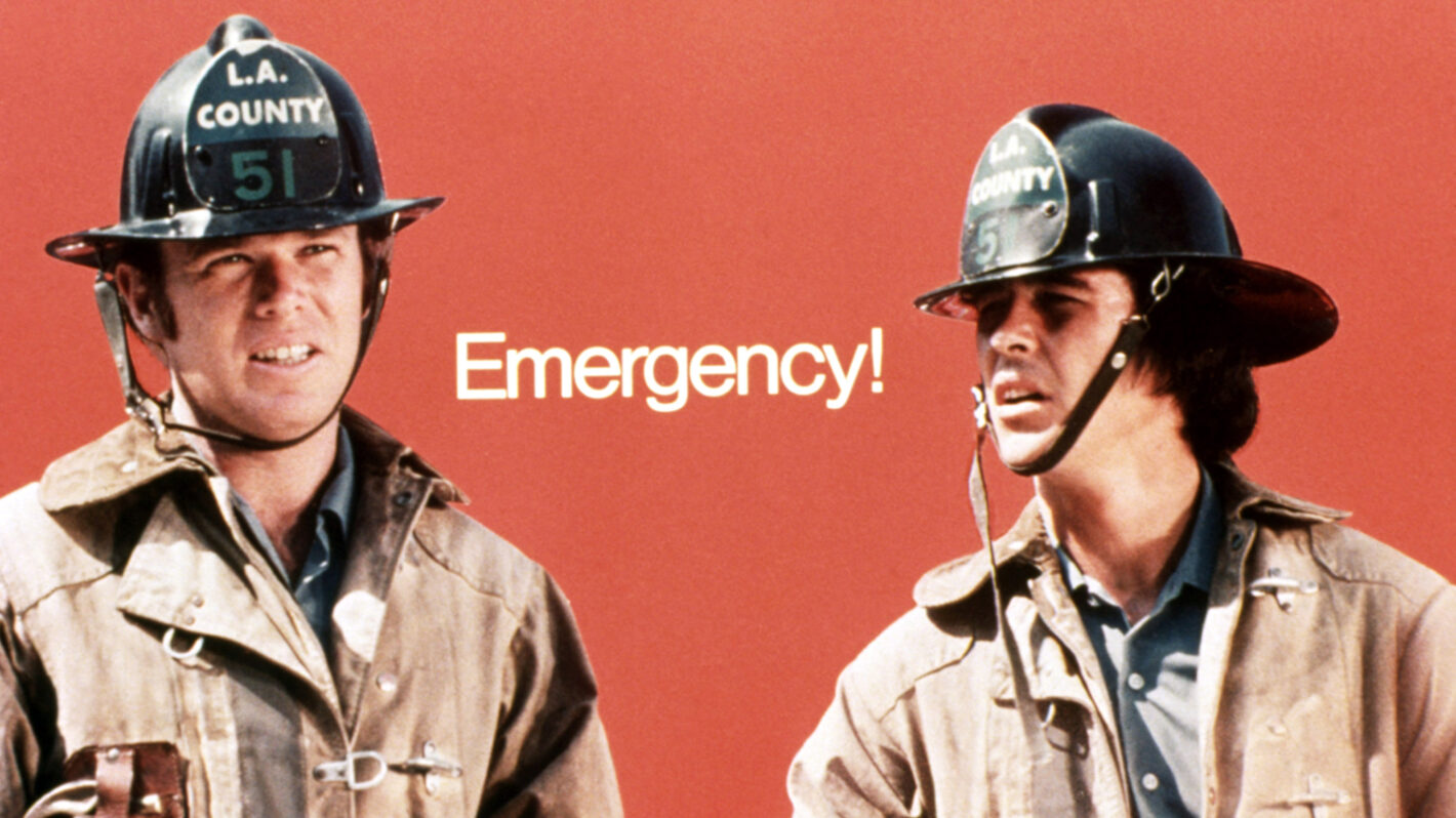 EMERGENCY!, from left: Kevin Tighe, Randolph Mantooth, 1972-79.