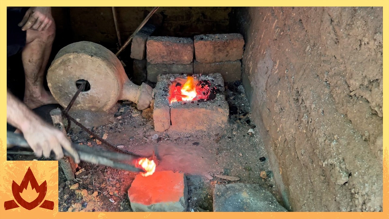 Re-smelting rusty iron to restore forgeable metal