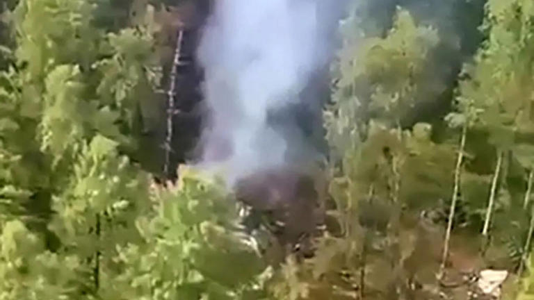 Burning fuselage found: Russian plane with 49 on board crashes; no survivors