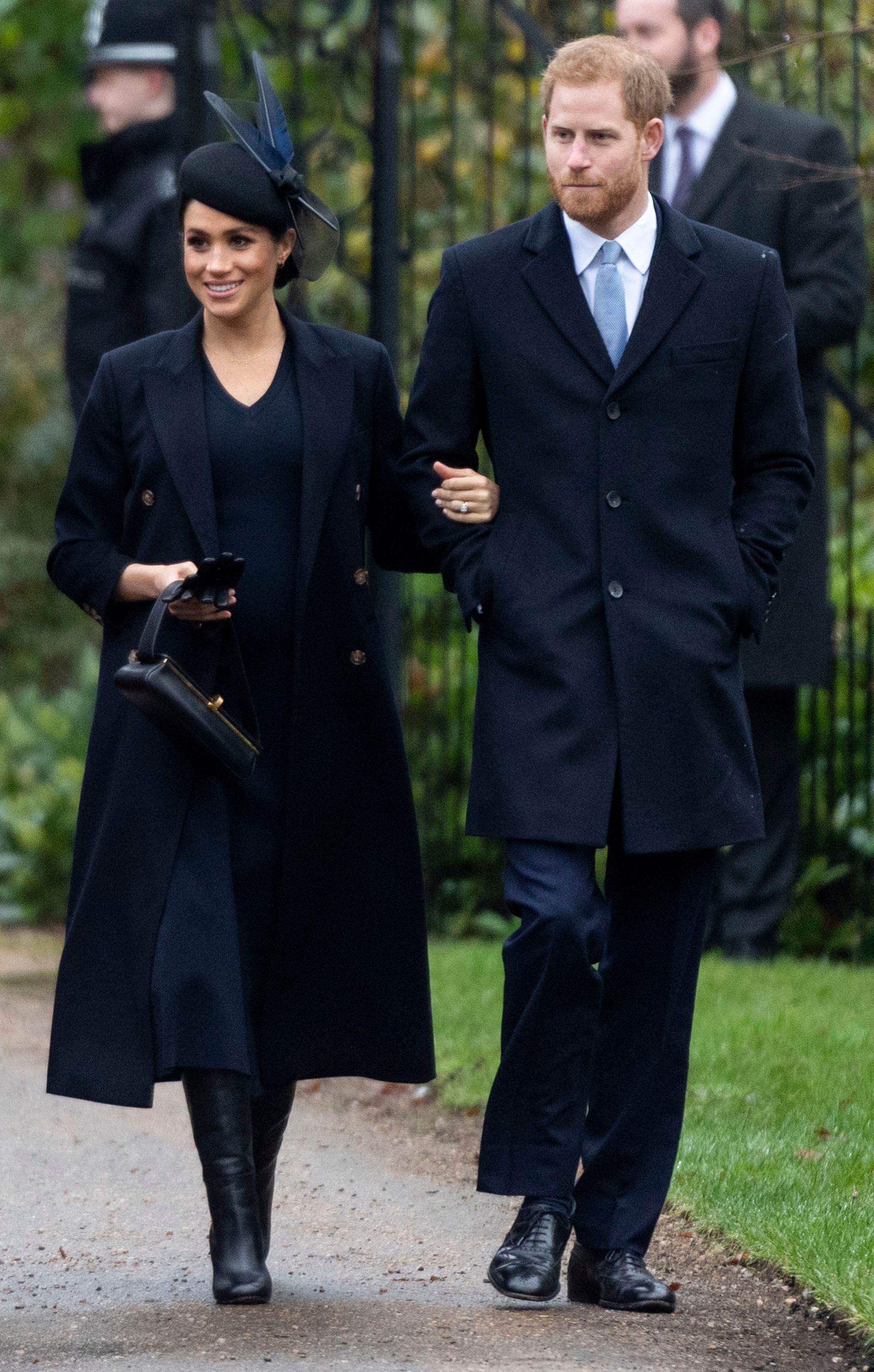 La duchesse de Sussex en Victoria Beckham, à Sandringham, le 25 décembre 2018.