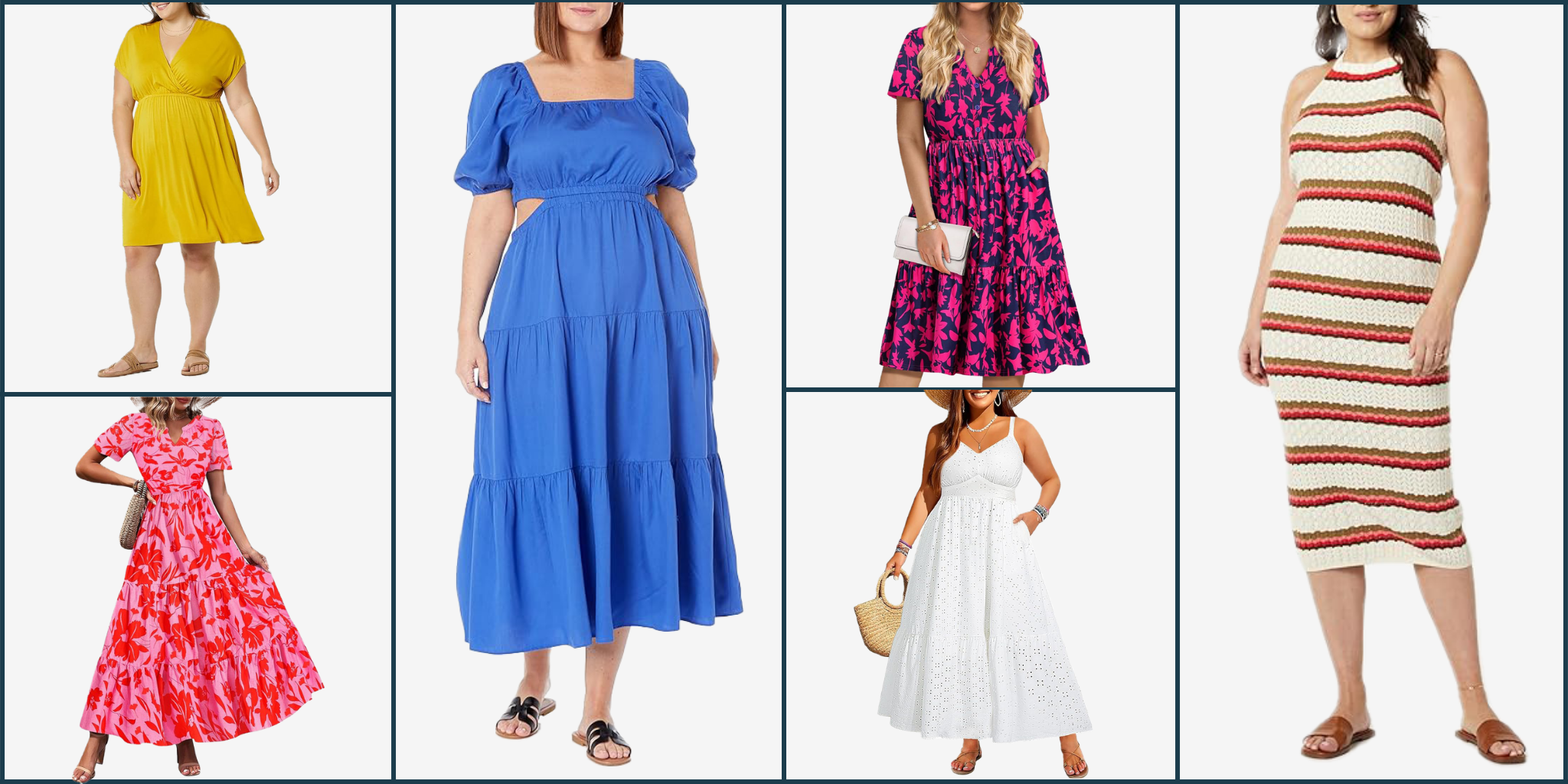 cotton and lace dress Rich Fashion Cotton Lace Trim Summer Dress main image 0