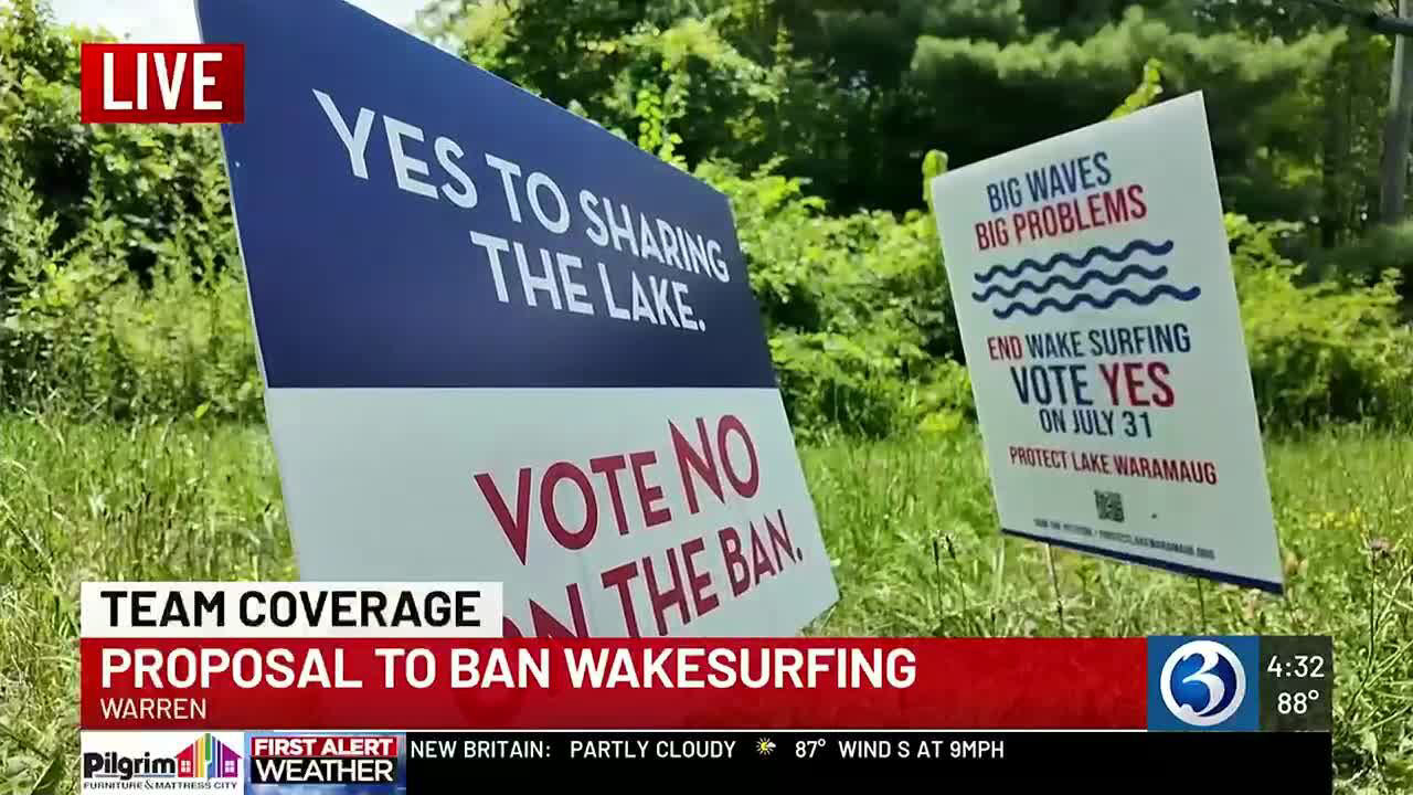 Lake Waramaug community divided over possible wake surfing ban Lake Waramaug community divided over possible wake surfing ban
