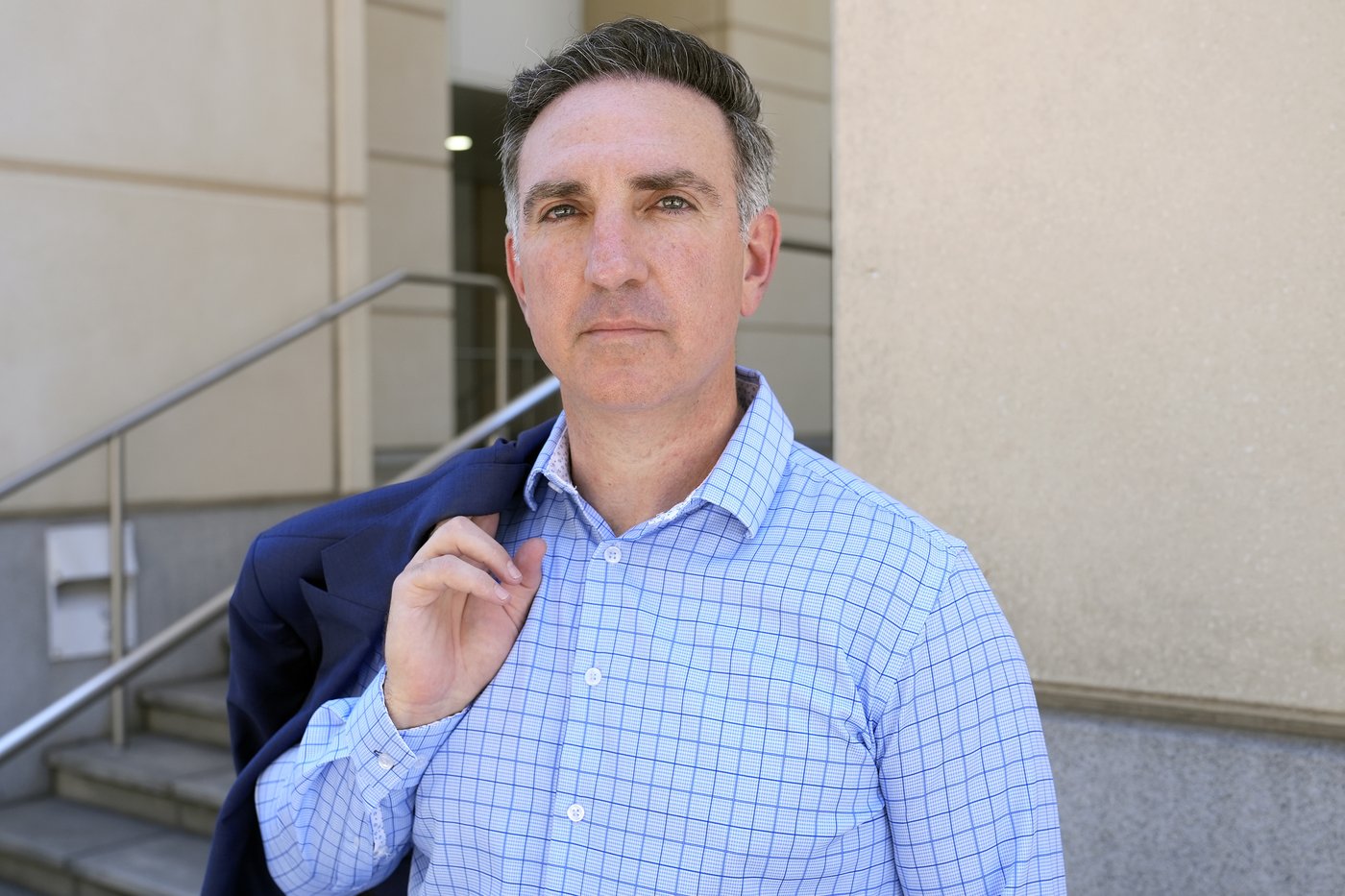 Former federal prosecutor Michael Gordon poses for a photo outside the Sam Gibbons United States Courthouse, Thursday, July 24, 2025, in Tampa, Fla. (AP Photo/Chris O'Meara)
