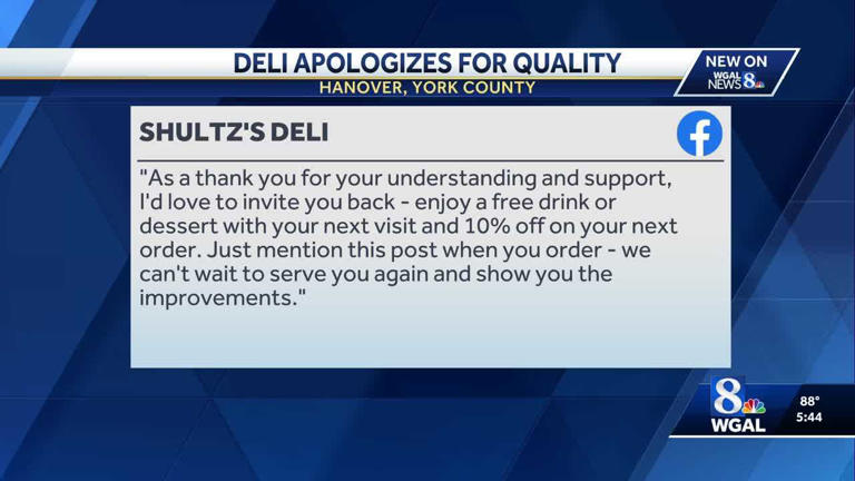 Shultz's Deli owner apologizes and offers discounts and free items ...