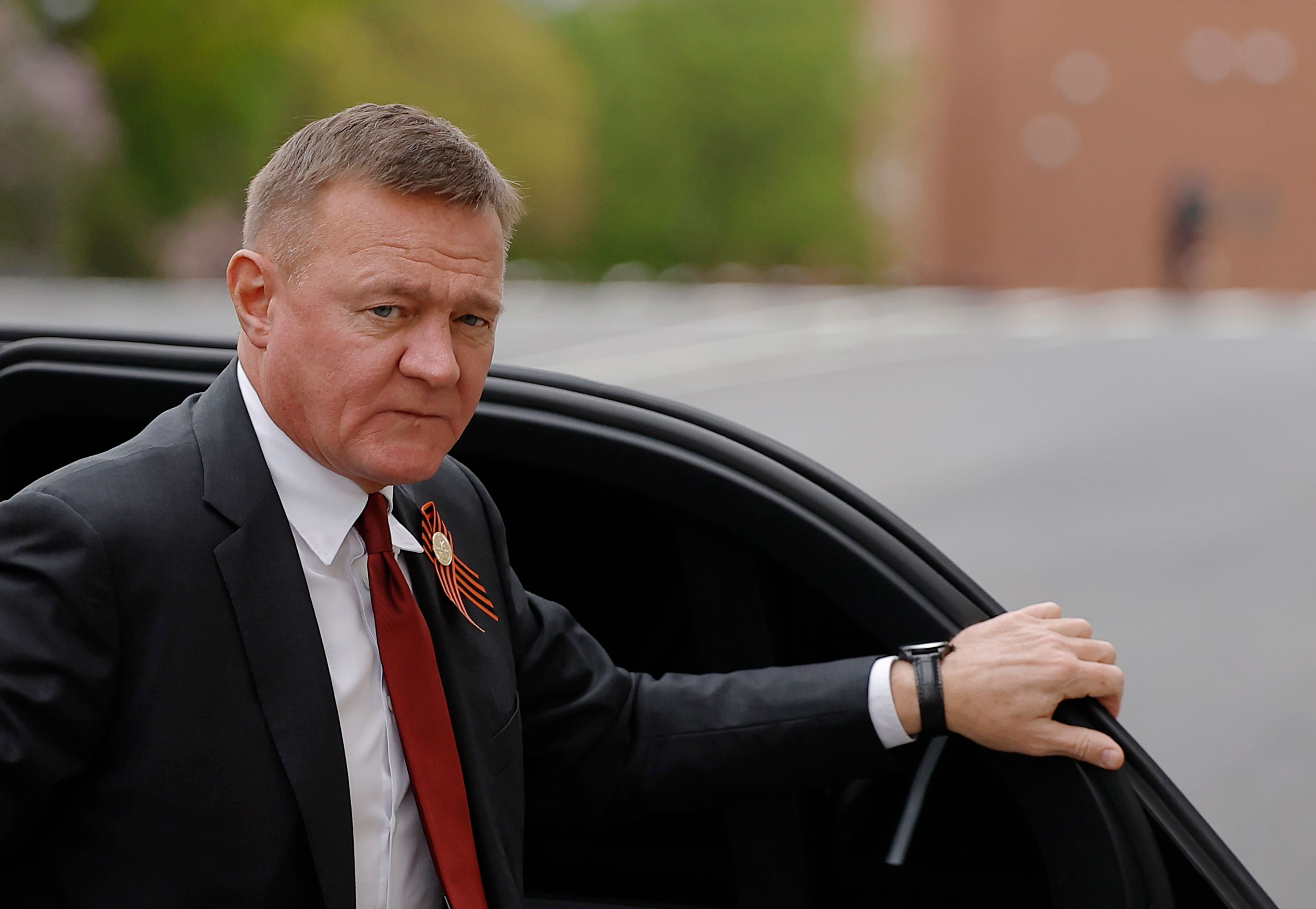 Russian Transport Minister Roman Starovoit arrives for a meeting with Putin and Venezuelan President Nicolás Maduro at the Kremlin in Moscow on May 7.