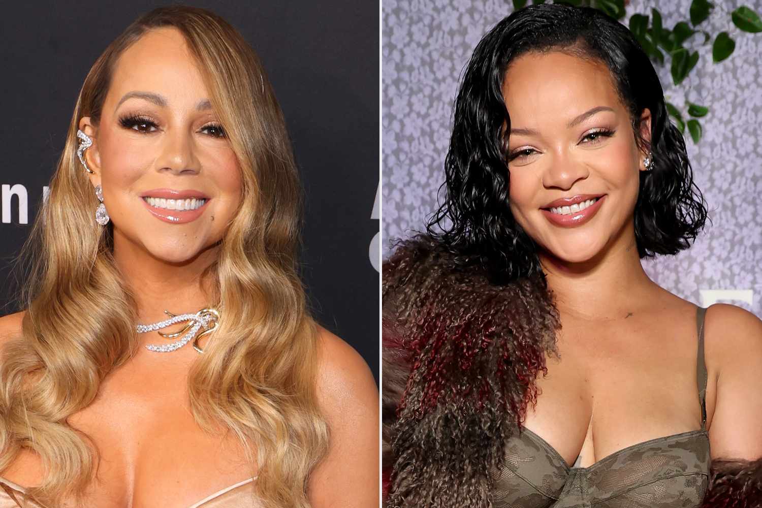 Mark Von Holden/Billboard via Getty; Kevin Mazur/Getty Mariah Carey and Rihanna