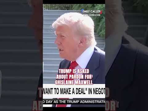 Trump Gets Asked About Pardon for Ghislaine Maxwell: "It's something I