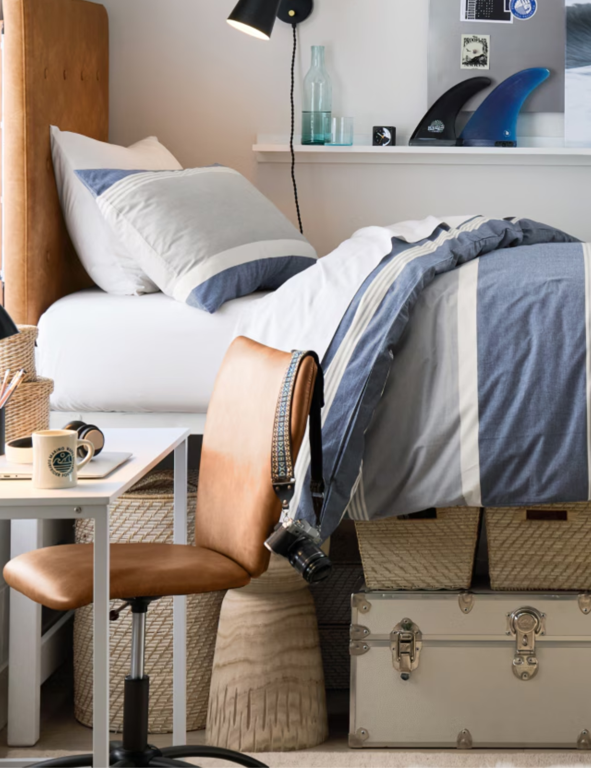 Child's bedroom with loft beds