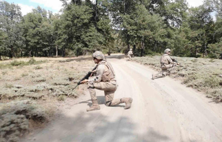 TÜRKİYE GENELİNDE ÇIKAN ORMAN YANGINLARINA KARŞI AKSARAY’IN TEK ORMANLIK ALANI OLAN HASAN DAĞI’NDA KOMANDOLAR TEYAKKUZDA. DÜRBÜN VE DRON İLE HAVADAN VE KARADAN DİKKATLİ BİR ŞEKİLDE SANTİM SANTİM İLERLEYEREK DEVRİYE ATAN KOMANDOLAR HEM İNSANCIL HEM DE MATERYALLER OLMAK ÜZERE YANGINA NEDEN OLABİLECEK HİÇBİR OLUMSUZLUĞA GEÇİT VERMİYOR.
