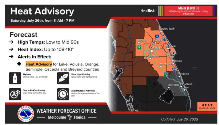 Walt Disney World and Universal Orlando Under New Heat Advisory, Feels ...