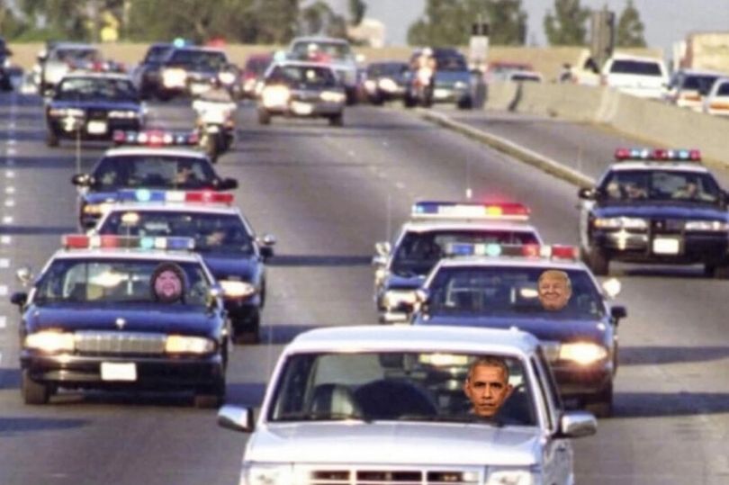 Trump post meme of Obama as OJ Simpson