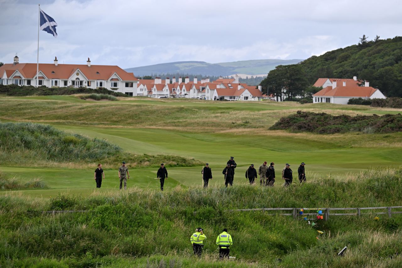 Trump Sought Escape on His Summer Golf Vacation. Some Scots Thought Otherwise.