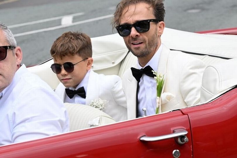 Coronation Street's Jack P Shepherd and son Reuben at wedding