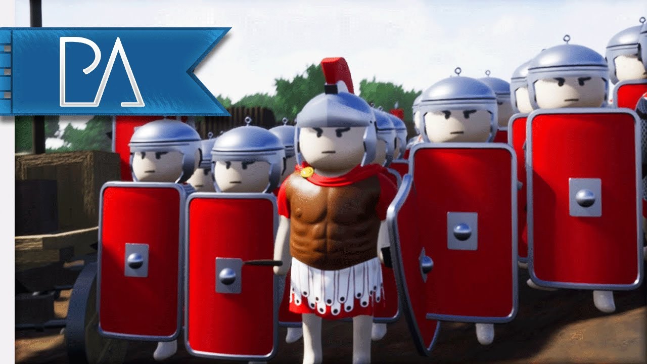 Epic New Map Romans Fighting 3 Barbarian Armies Shieldwall Battle