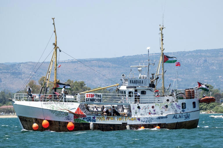 I soldati israeliani abbordano la nave di Freedom Flotilla diretta a Gaza