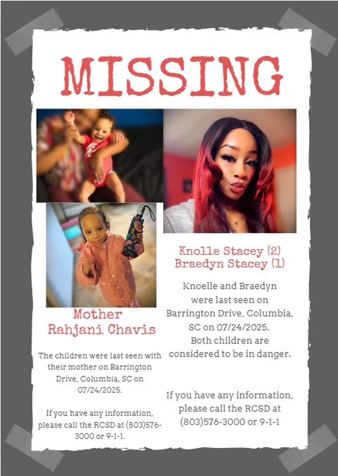 Missing babies considered to be in danger, Richland County sheriff says
