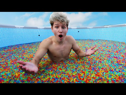 We filled a massive swimming pool with ten million Orbeez