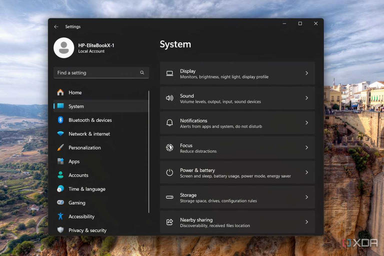 Windows 11 System settings application