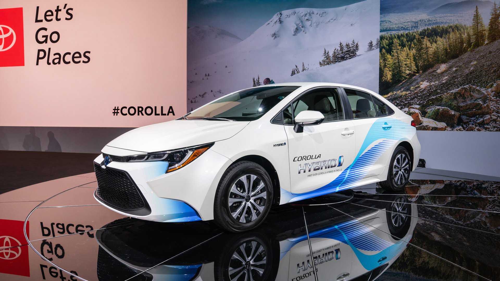 2020 Toyota Corolla Hybrid parked indoors