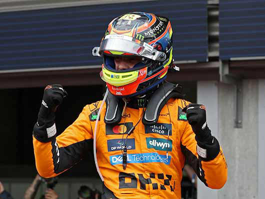 Oscar Piastri celebrando. (Reuters)