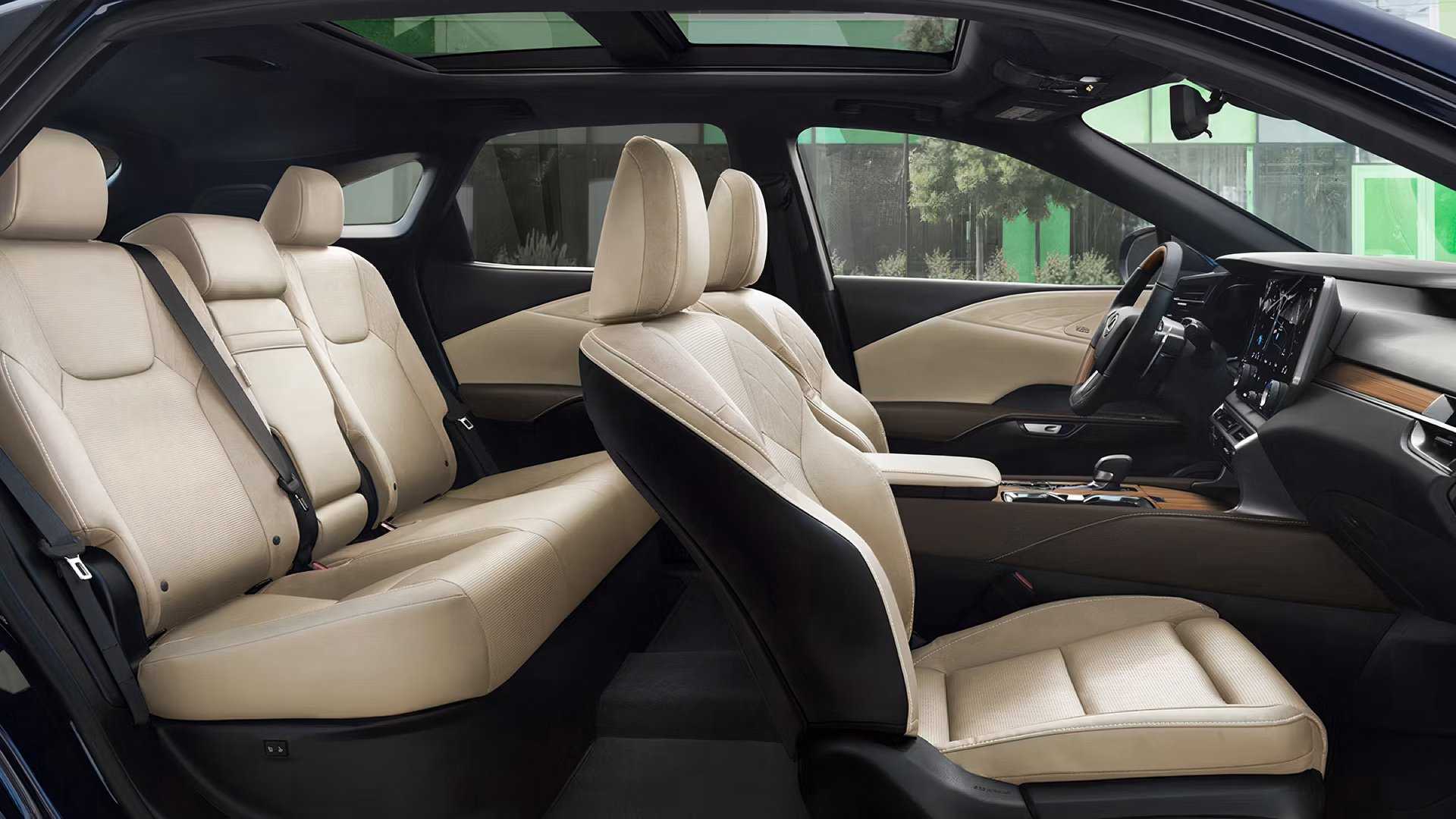 2025 Lexus RX 350 Luxury interior showing front and rear seats