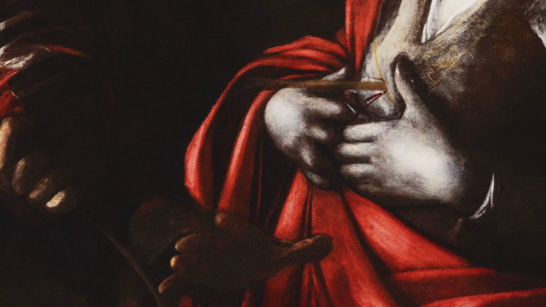 Dettaglio opera Il Martirio di sant'Orsola , Gallerie d'Italia di Napoli. Intesa Sanpaolo © 3D Produzioni