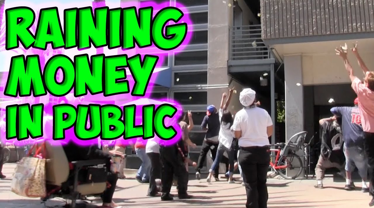 Money rains down in public and stuns everyone