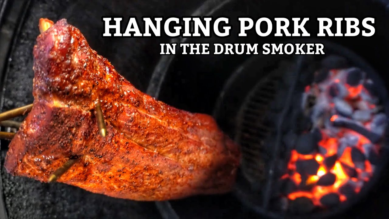 Hanging and Smoking Baby Back Ribs in the Drum Smoker | Juicy & Tender ...