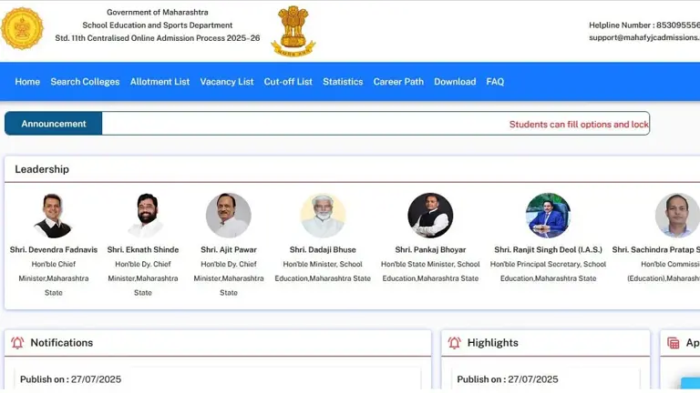 Maharashtra FYJC 2025 Round 4 Registration Process Begins Today At ...