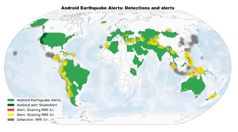 Earthquake california today map