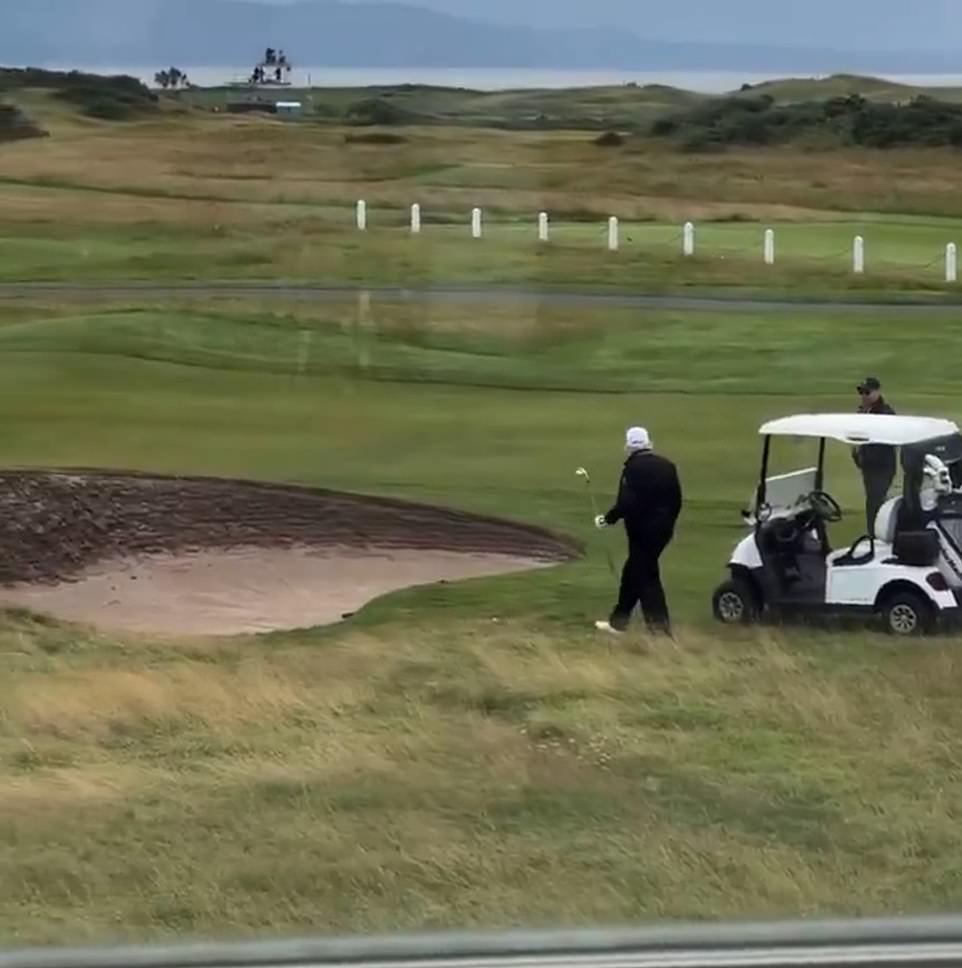 Donald Trump 'cheating' on the golf course goes viral